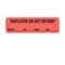 Nevs Information Labels -Duplicate-Do Not Return 5/16"x1-1/4" Flr Red w/Blk X-1248 - alternate 1